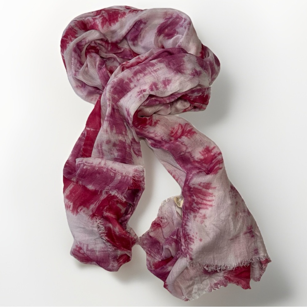 Michael Stars Tie Dye Pink White Oversized Blanket Scarf Neiman Marcus NWT